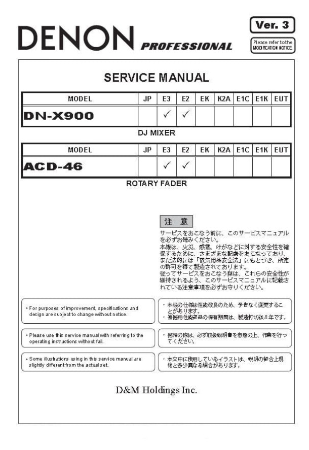 DN-X900, ACD-46 Ver.3